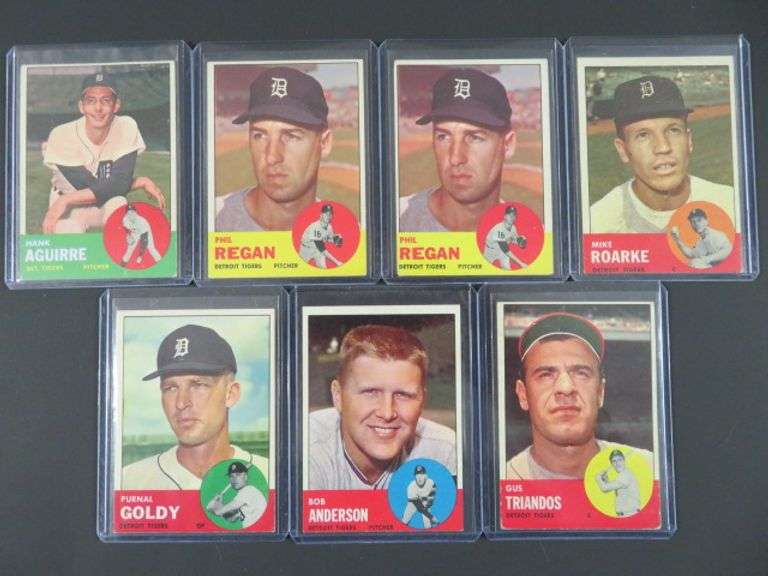 7-1963 Tigers Baseball Cards
