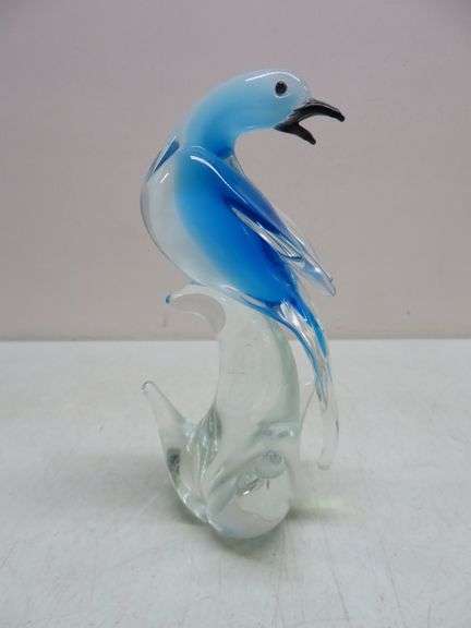 Murano(?) Glass Bird Art