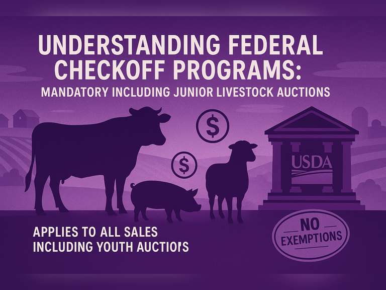 Checkoff Programs and Junior Livestock Auctions