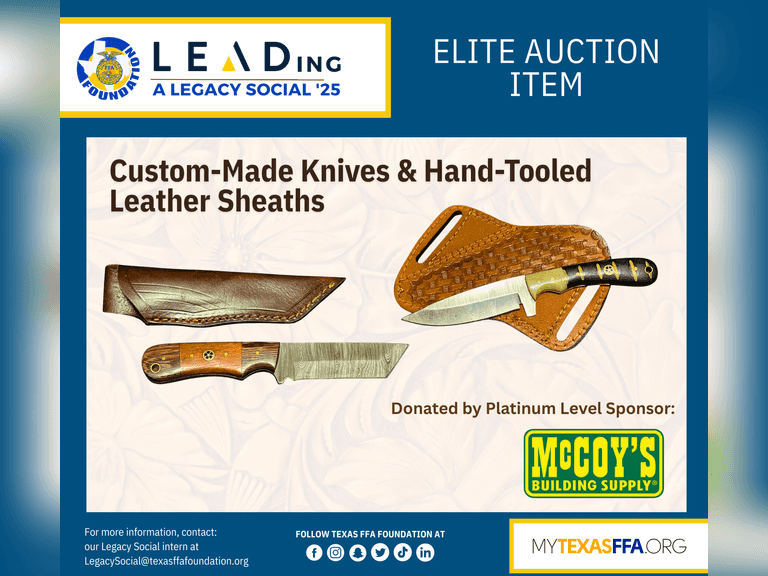 Pair of Custom Knives donated by  McCoy's