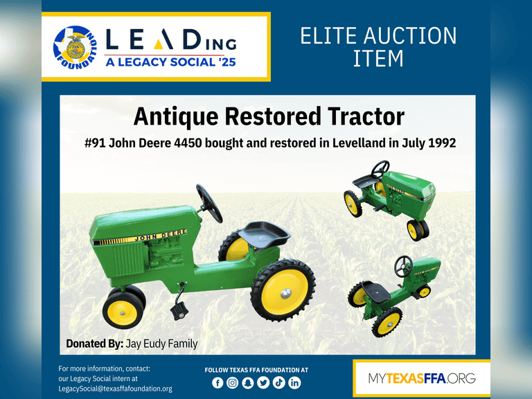 Antique Pedal Tractor donated by  Jay Eudy Family