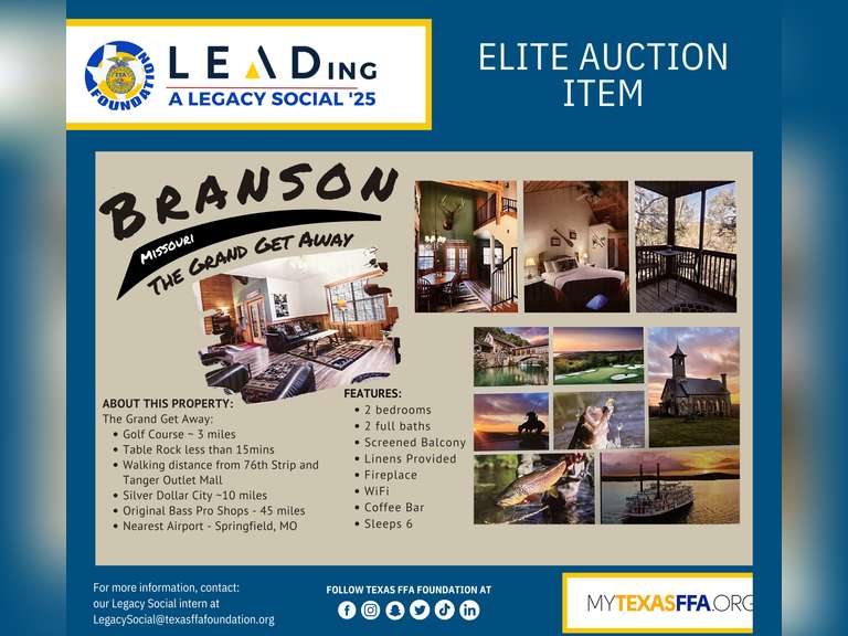 Grand Getaway to Branson, Missouri donated by  Mitchell Dale