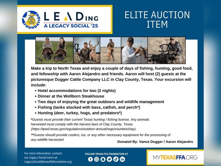 Ultimate North Texas Outdoor Adventure donated by  Aaron Alejandro and Vance Dugger