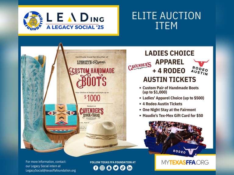 Ladies Choice Apparel + 4 Rodeo Austin tickets donated by  Cavender's & Rodeo Austin