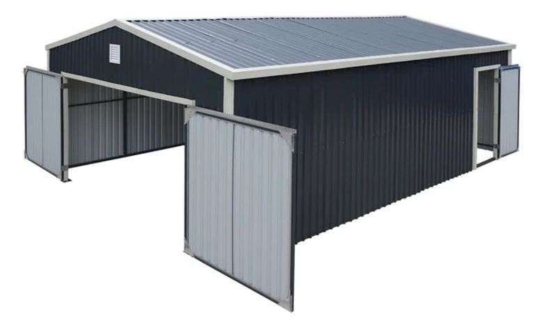 StanForge 16' X 24' Metal Shed Garage