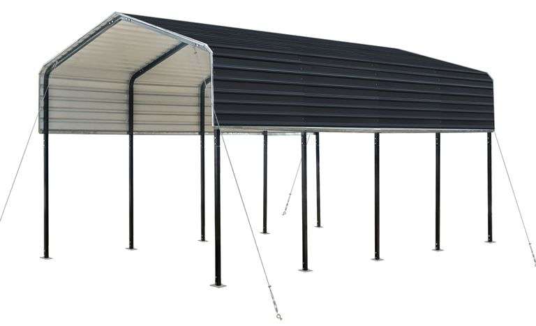 StanForge 12' X 20' Metal Garage Carport Shed
