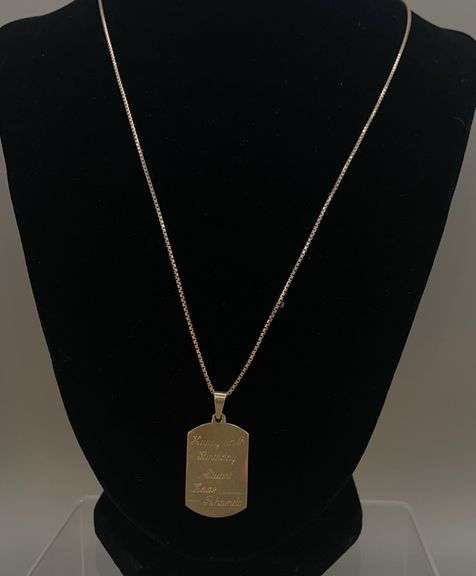 10K GOLD PERSONALIZED PENDANT NECKLACE