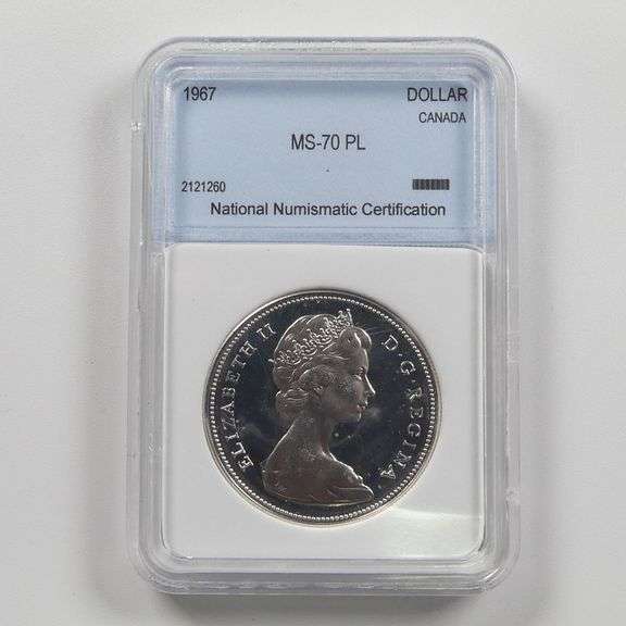 1967 CANADIAN GRADED $1 COIN