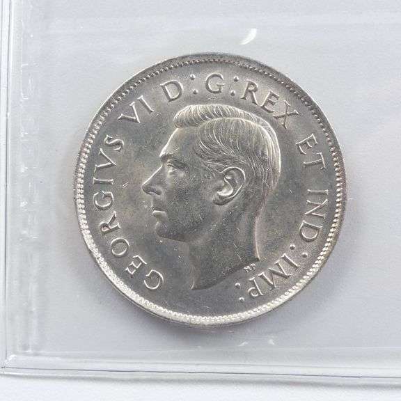 1937 CANADIAN GRADED 50 CENT COIN