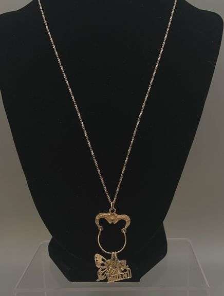 10K GOLD CHARM PENDANT NECKLACE
