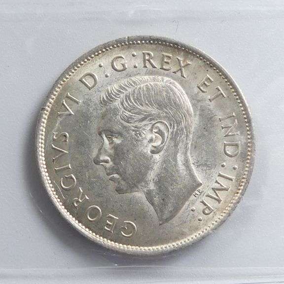1938 CANADIAN GRADED 50 CENT COIN