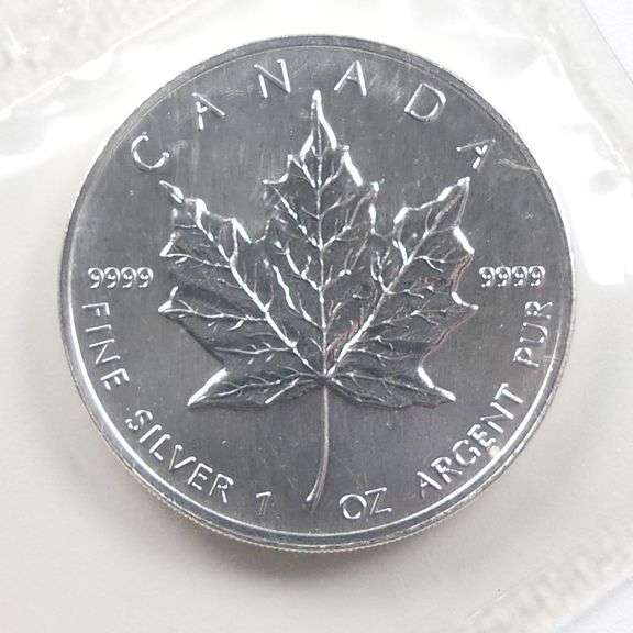 2002 CANADIAN 1OZ. FINE SILVER $5 COIN