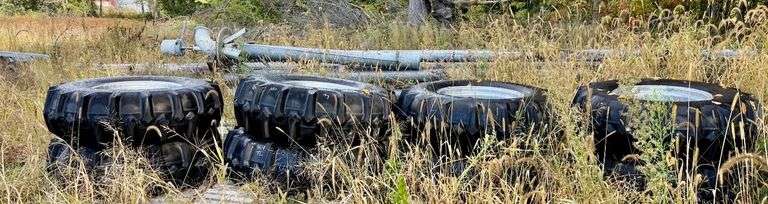 8 New 380-35D x 24 Tires and Wheels