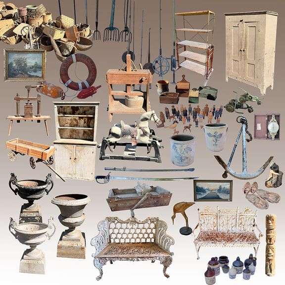 LARGE ANTIQUE AUCTION, NORTHERN MICHIGAN COLLECTION, TUESDAY MORNING, JUNE 16, 9:30 A.M.