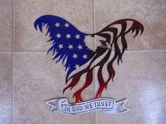New! Metal Eagle Cutout