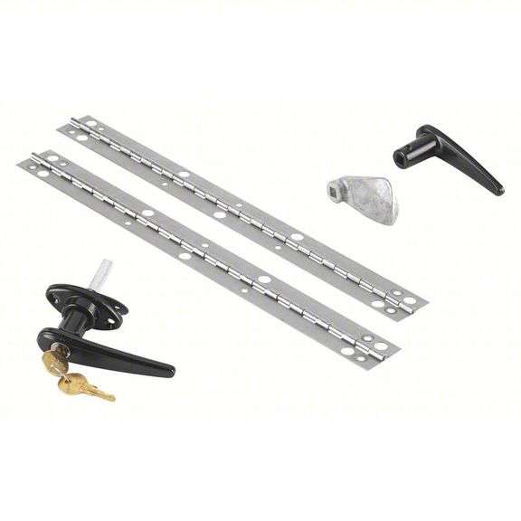 WEATHER GUARD Swing Door Conversion Kit: Steel, 1 1/8 in Overall Lg