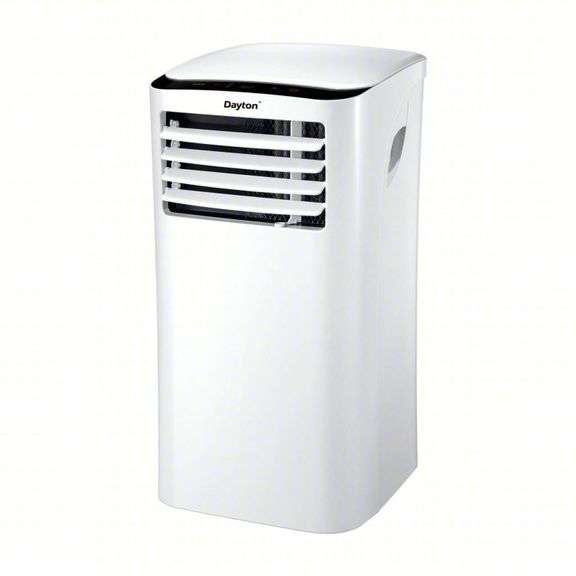 DAYTON Portable Air Conditioner: 100 sq ft – 150 sq ft, 9,000 BtuH, 115V AC, Cooling Only