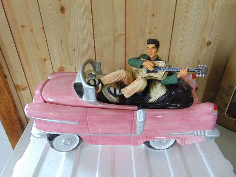 Elvis Pink Car Cookie Jar