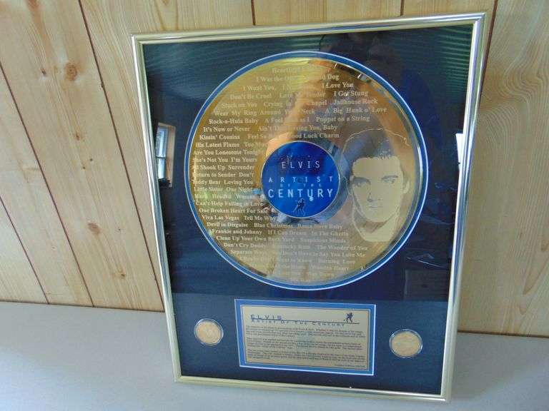 Elvis Framed 24K Gold Plated Etched Record