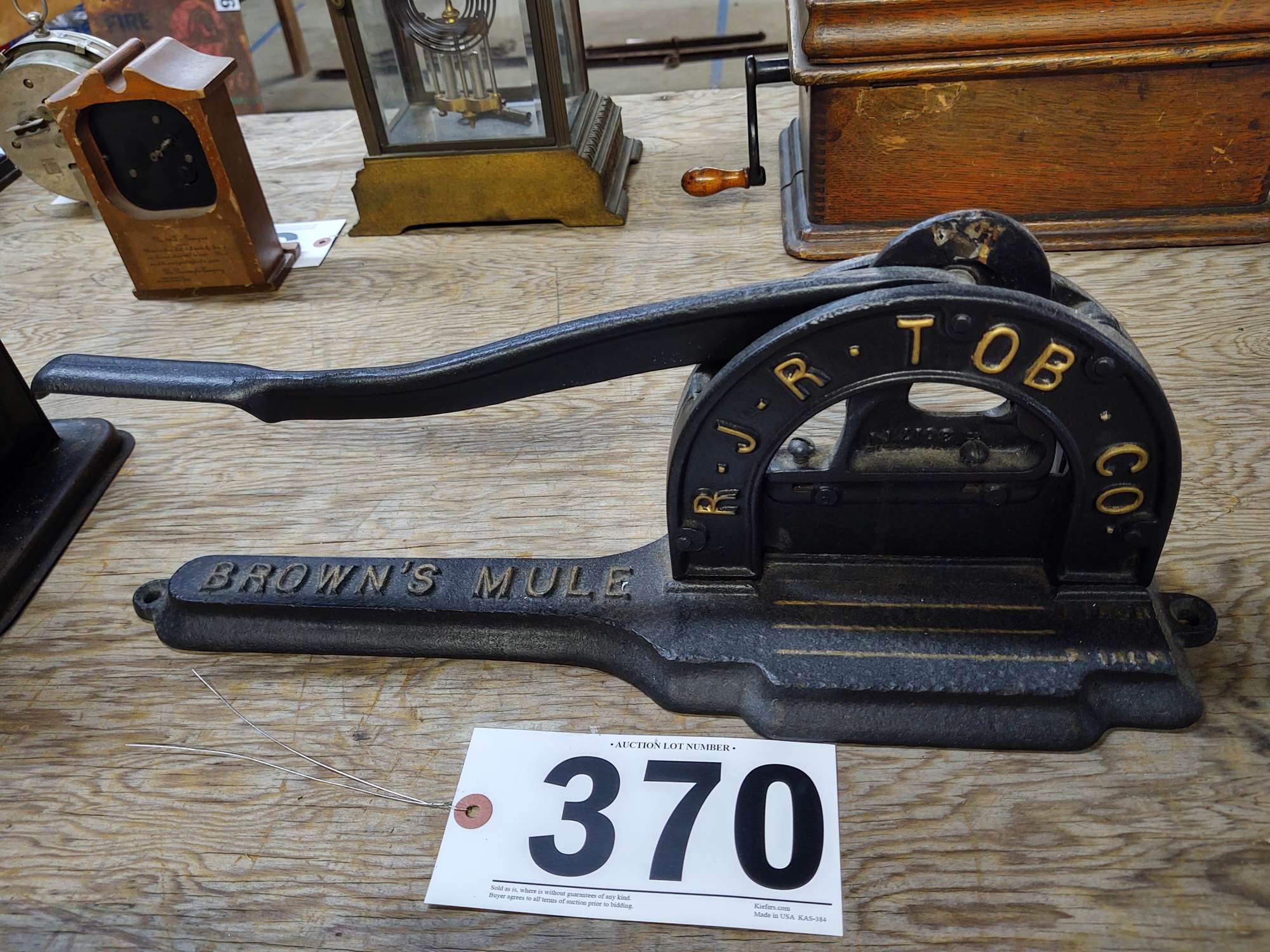Antique RJ Reynolds Brown's Mule Tobacco Cutter