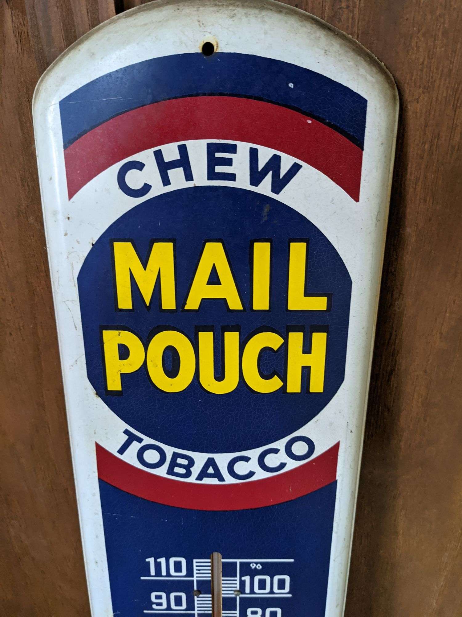 Vintage Mail Pouch Thermometer. 39 x 8 1/2 - South Auction