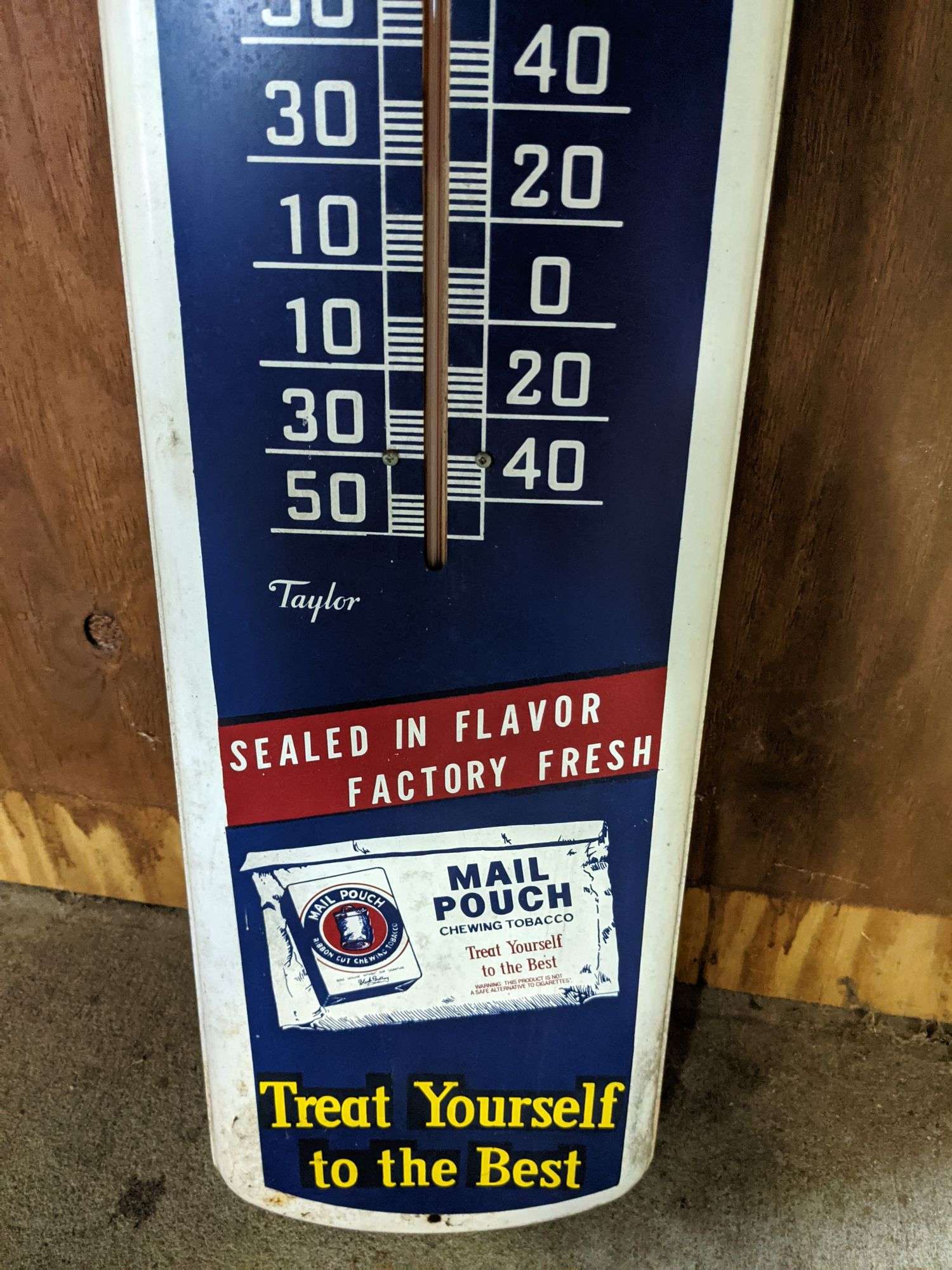 Vintage Mail Pouch Thermometer. 39 x 8 1/2 - South Auction