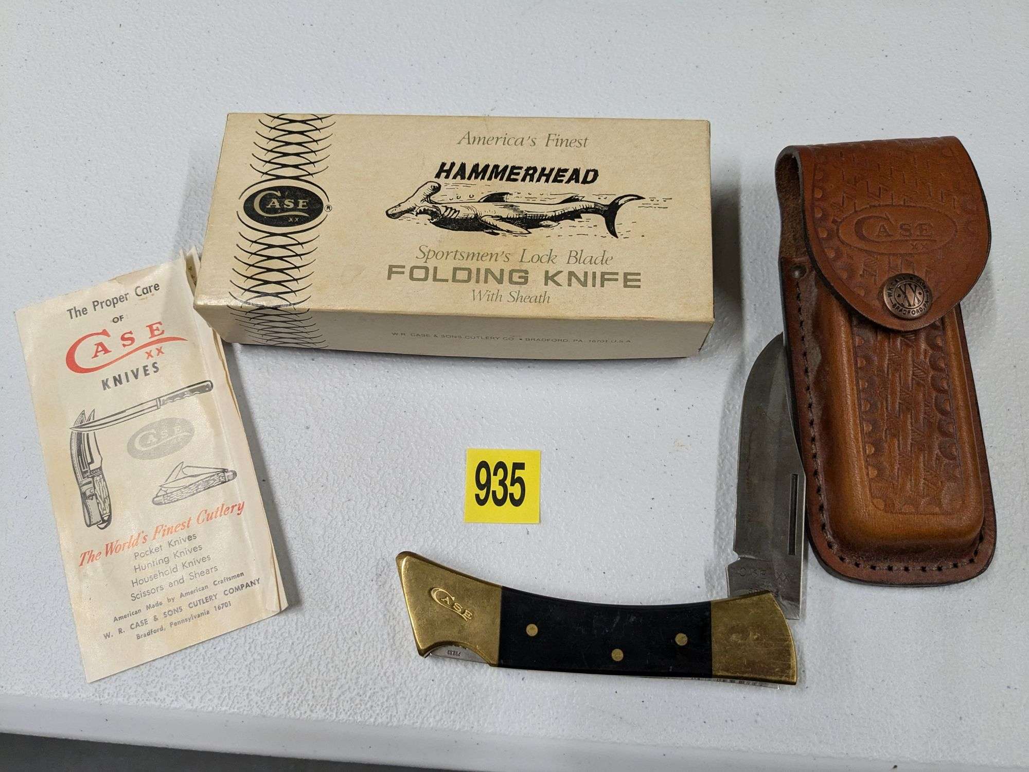 Vintage Case xx 59L SS hammerhead Lockback folding knife. - South