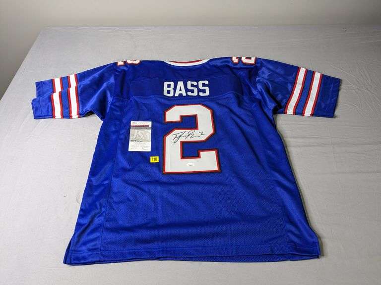Tyler Bass Autographed Jersey. JSA Authentic