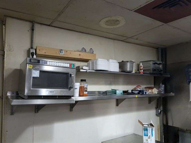 2 Stainless Wall Shelves