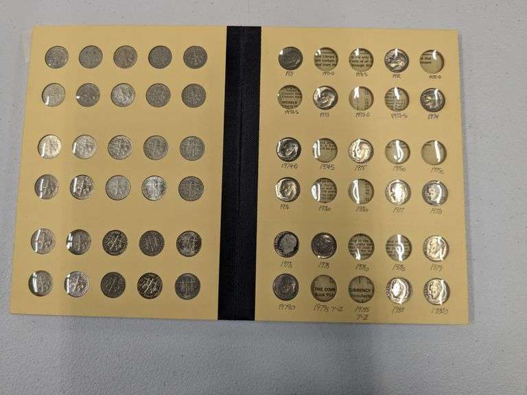 Roosevelt Dime Starter Collection in album