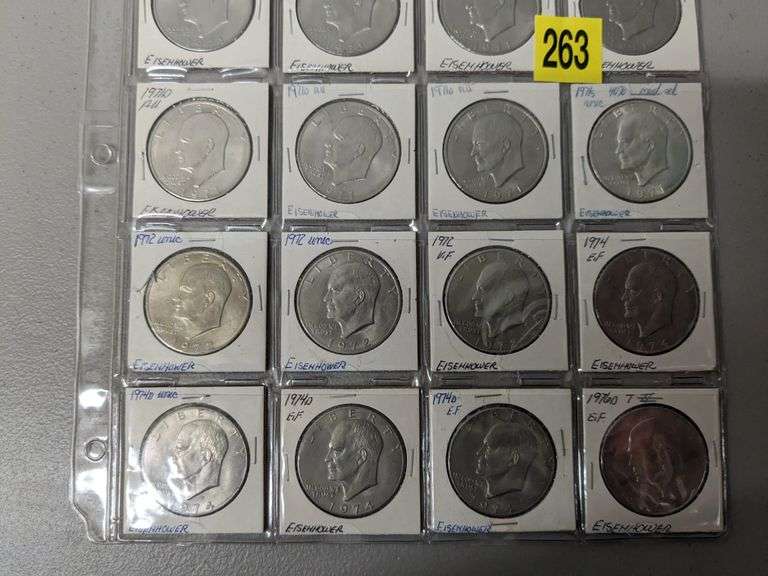 Lot of 23 mixed date Eisenhower Dollars