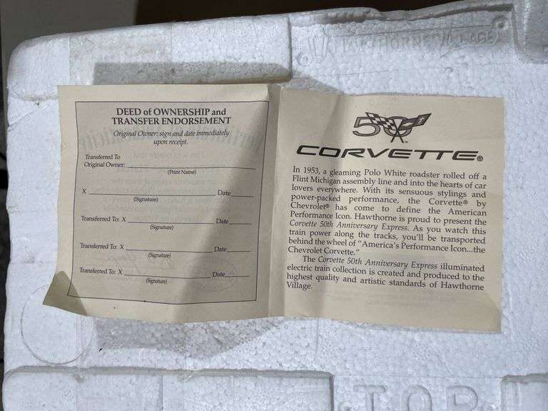 1957 Corvette Flatcar Model From Corvette 50th Anniversary Express Collection