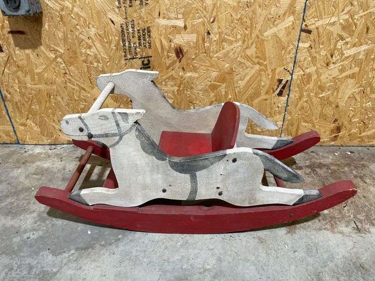 Antique Wooden Toddler Rocking Horse
