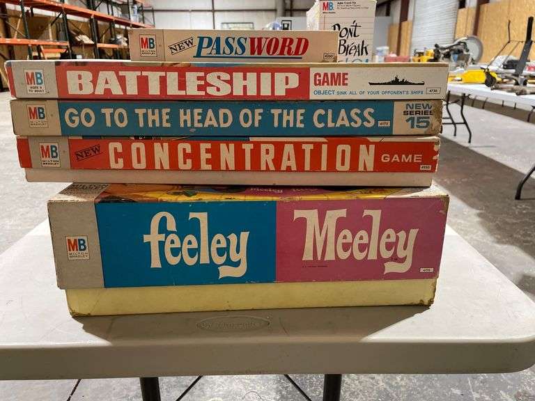 Vintage Milton Bradley Board Games in Original Boxes