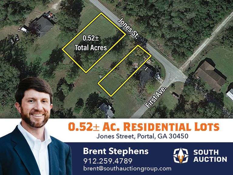 0.52 Residential lots: Jones Street, Portal, GA