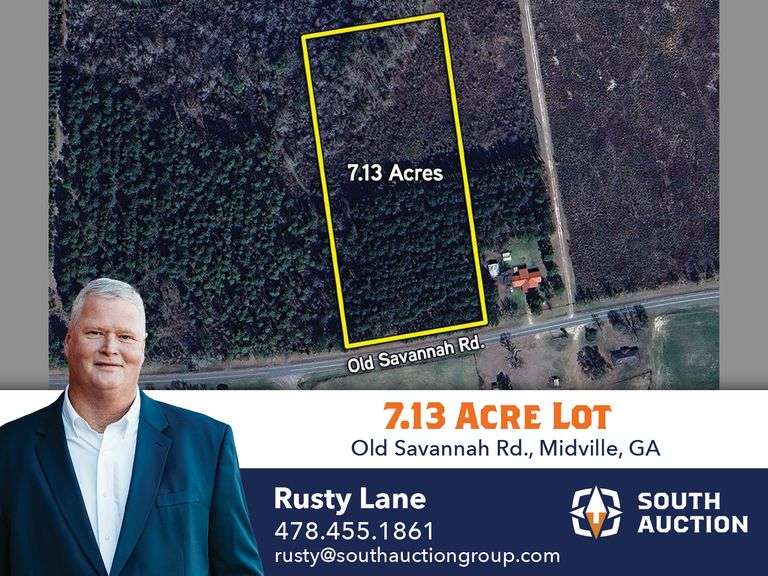 7.13 Acres: 1857 B Old Savannah Road, Midville, GA