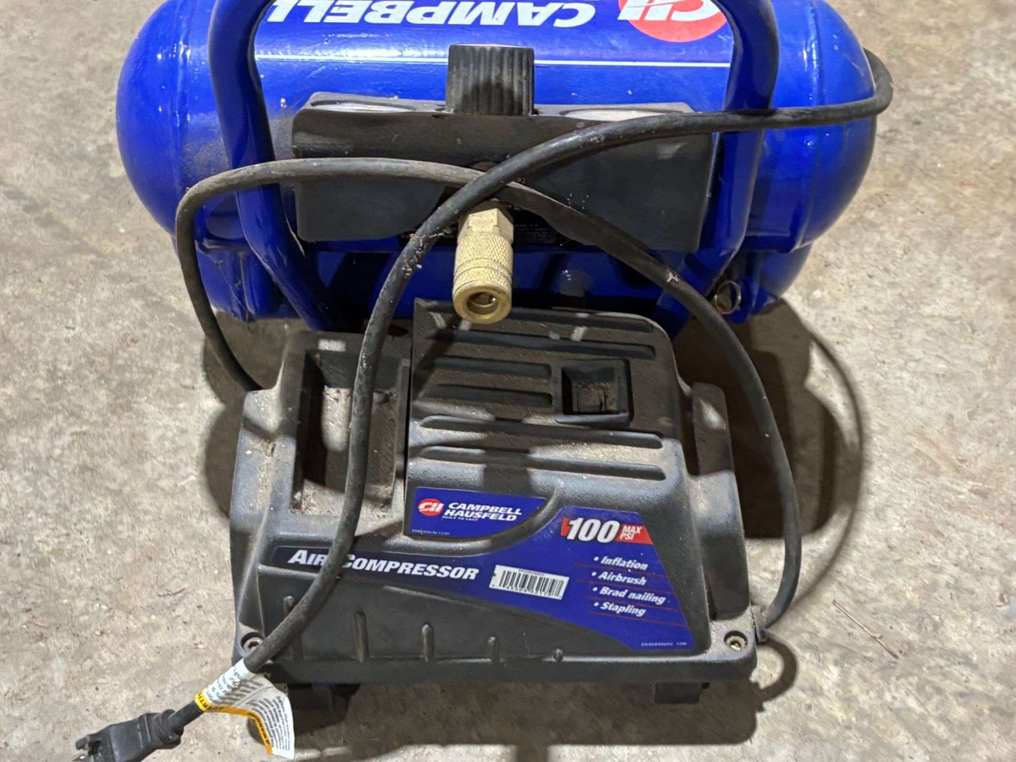 Campbell Hausfeld Air Compressor 100 PSI Twin Tank Portable Unit