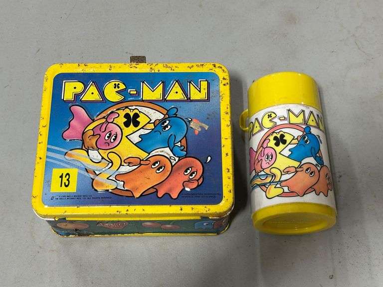 1980 Pac-Man Metal Lunchbox and Thermos