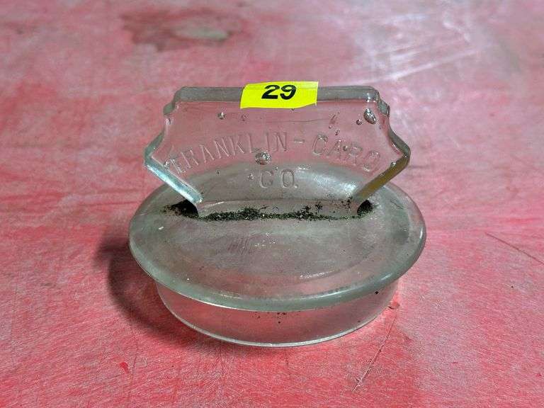 Franklin-Caro Glass Lid with Raised Lettering
