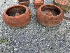 Five Terracotta Planters