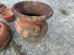 Five Terracotta Planters