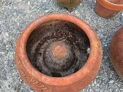 Five Terracotta Planters