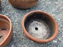 Five Terracotta Planters