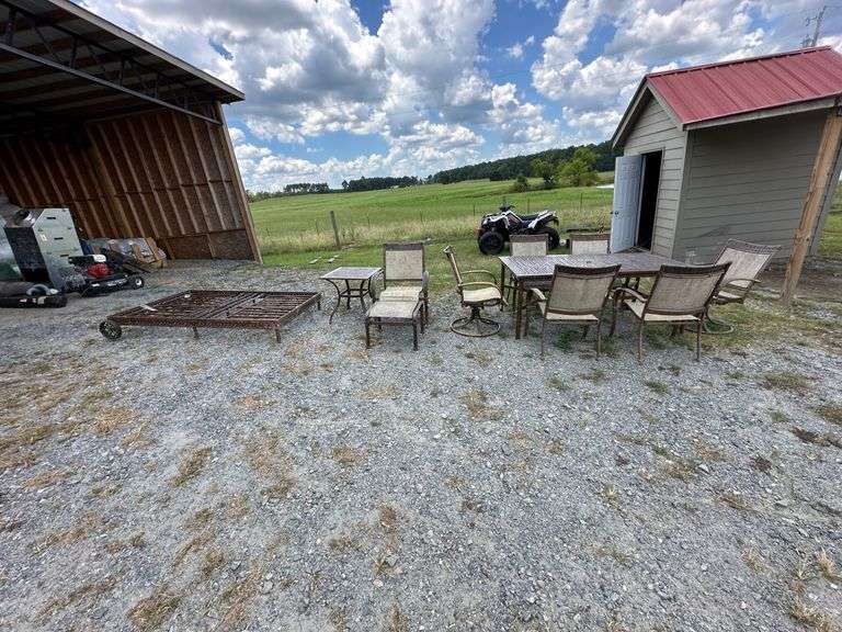 Outdoor Patio Furniture Set with Table, Chairs, Lounger, and Side Table