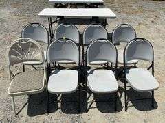 Eight Folding Chairs