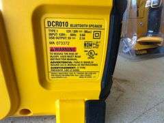DeWalt DCR010 Jobsite Bluetooth Speaker, 12V/20V, Yellow/Black