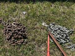 4 20ft 5/16 Chains with 1 Ratchet Binder and 1 Snap Binder