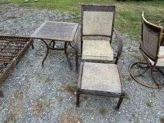 Outdoor Patio Furniture Set with Table, Chairs, Lounger, and Side Table