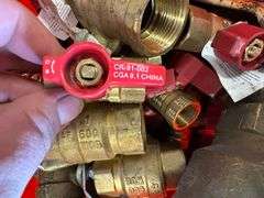 Bucket of Brass Valves, Mostly 3/4 Inch Gas Valves