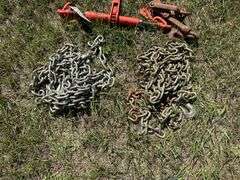 4 20ft 5/16 Chains with 1 Ratchet Binder and 1 Snap Binder